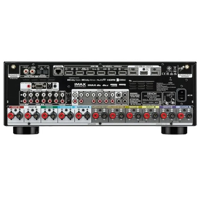 Denon AVR-X3800H 9.4-channel home theatre receiver with Dolby Atmos®, Bluetooth®, Apple AirPlay® 2, and Amazon Alexa compatibility
