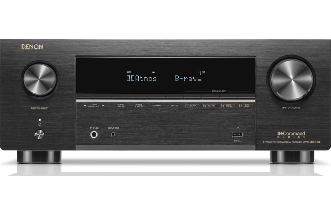 Denon AVR-X3800H 9.4-channel home theatre receiver with Dolby Atmos®, Bluetooth®, Apple AirPlay® 2, and Amazon Alexa compatibility